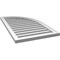 Ekena Millwork Quarter Round Top Right Surface Mount PVC Gable Vent w/ 2"W x 2"P Brickmould Sill Frame, 22"W x 38"H GVPQR22X3803SF - alternate 4